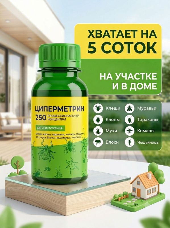 Циперметрин 250, флакон 50 мл