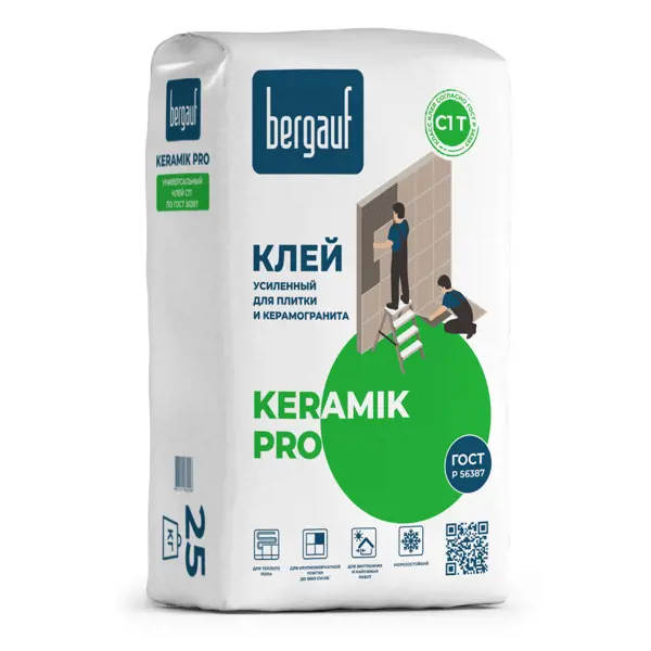  	Клей плиточный Bergauf Keramik PRO 25 кг