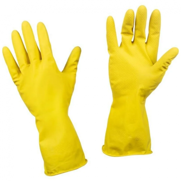 Перчатки латекс ХОЗ желтые/оранж. M/L/XL
