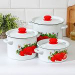 Кастрюли эмалированные