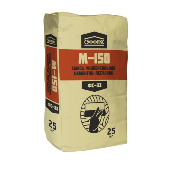 Цементно-песчаная смесь Суффикс М-150 25кг