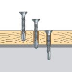 Саморез-флюгель, шлиц T25, оцинкованная сталь