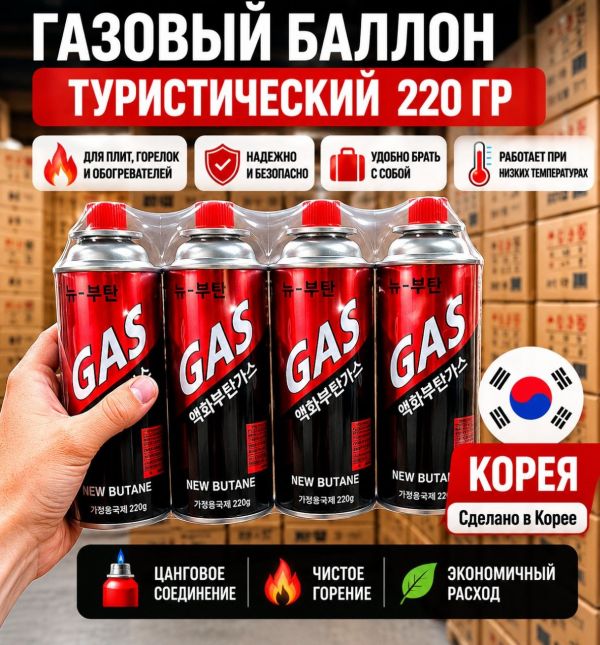 Баллон газовый туристический 220 гр.